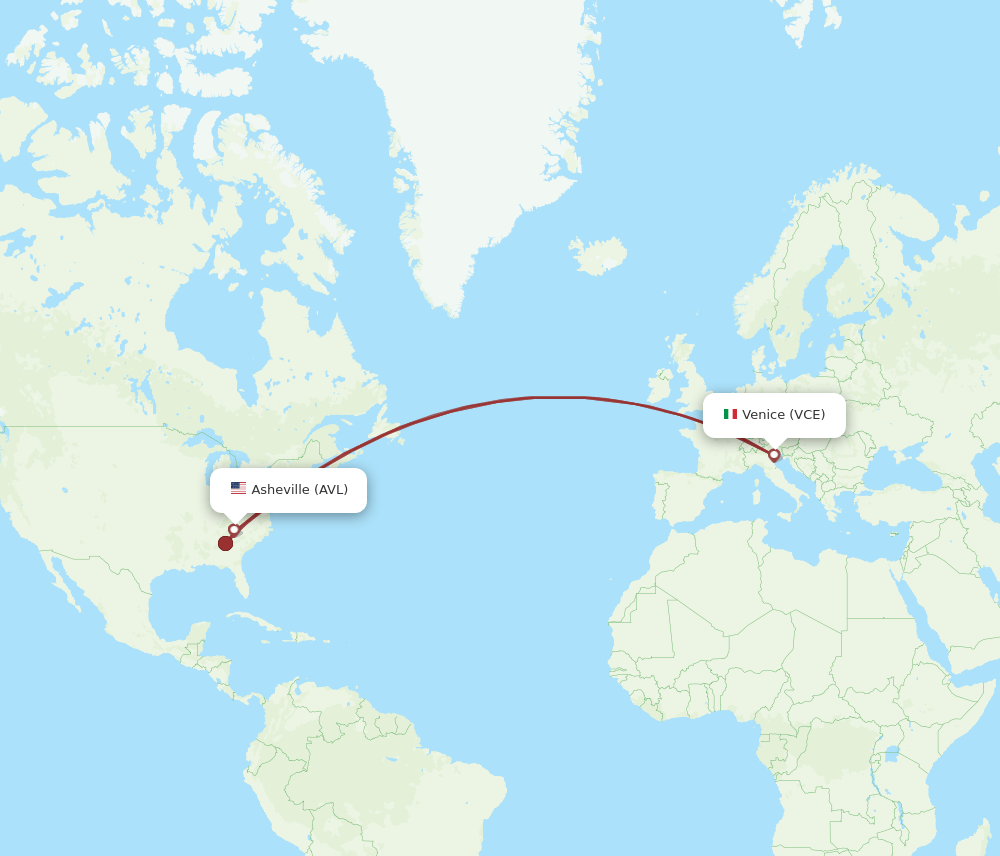 AVL-VCE flight routes