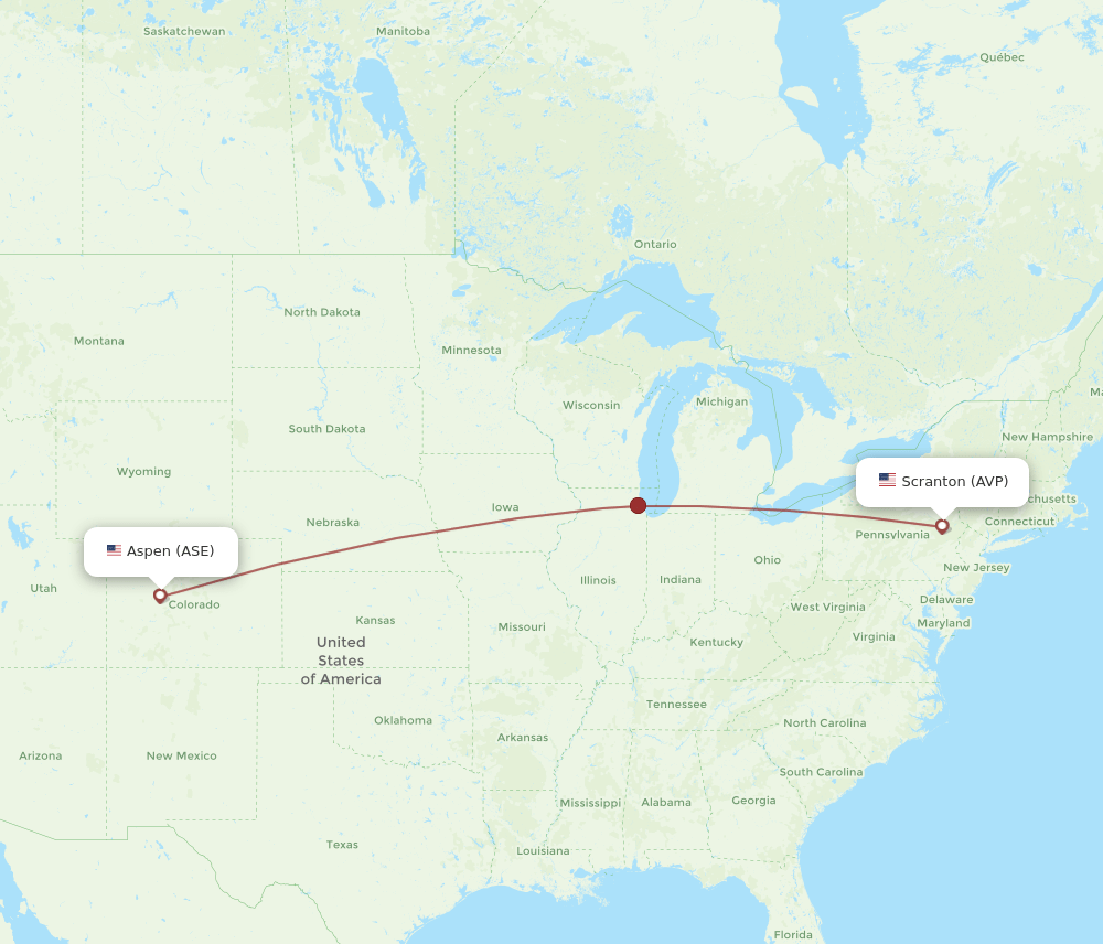 AVP-ASE flight routes