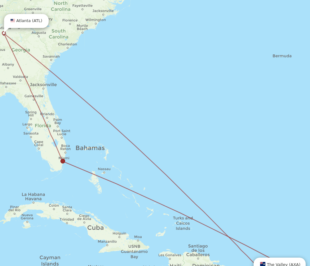 AXA-ATL flight routes