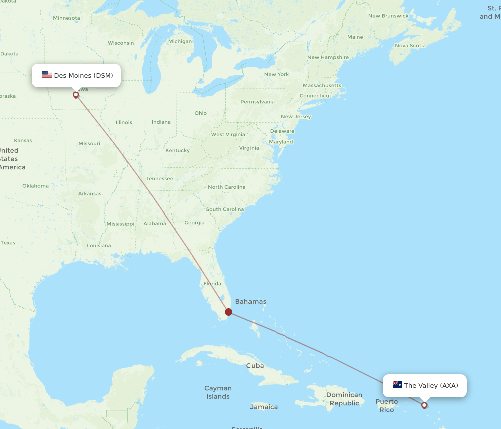 AXA-DSM flight routes