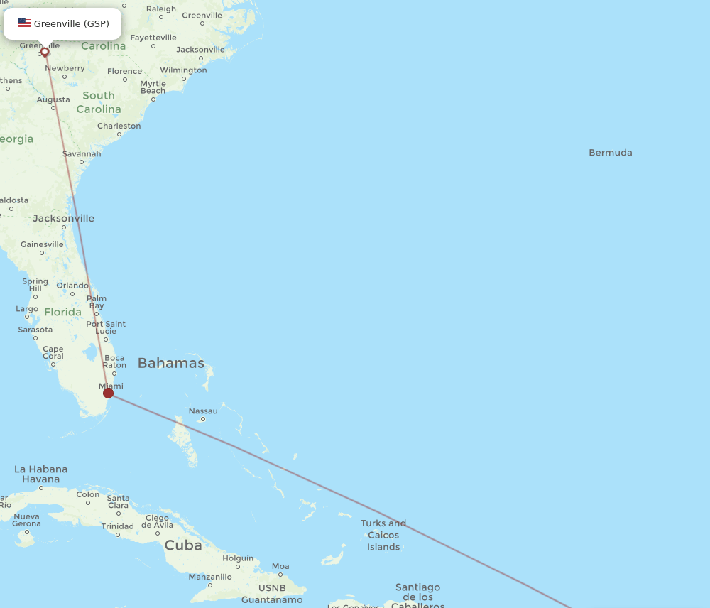 AXA-GSP flight routes