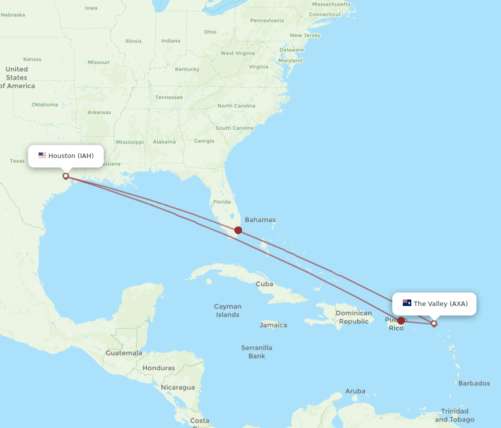 AXA-IAH flight routes