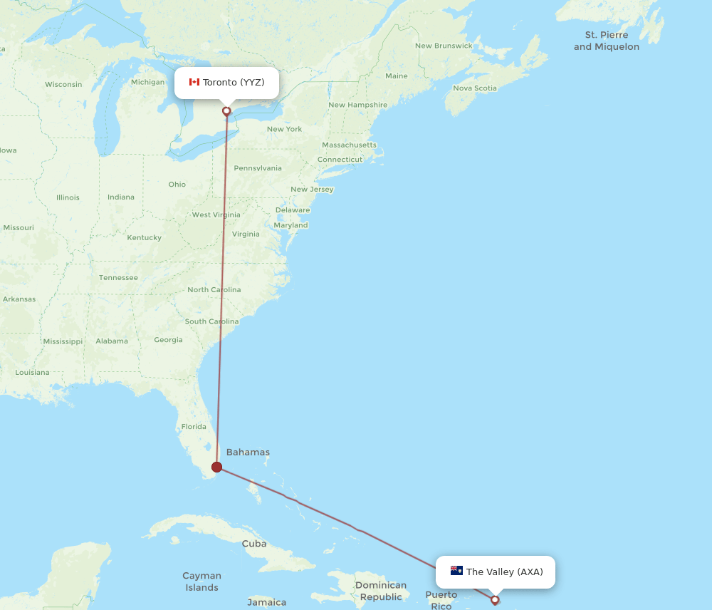 AXA-YYZ flight routes