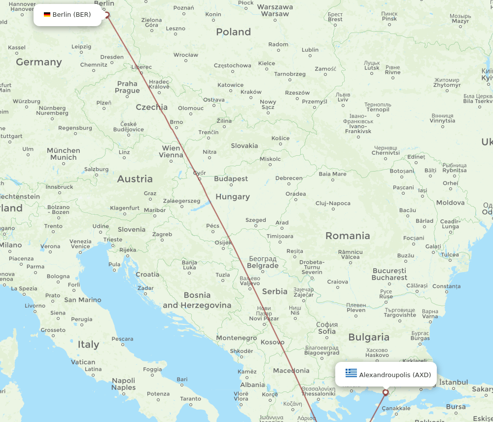 AXD-BER flight routes