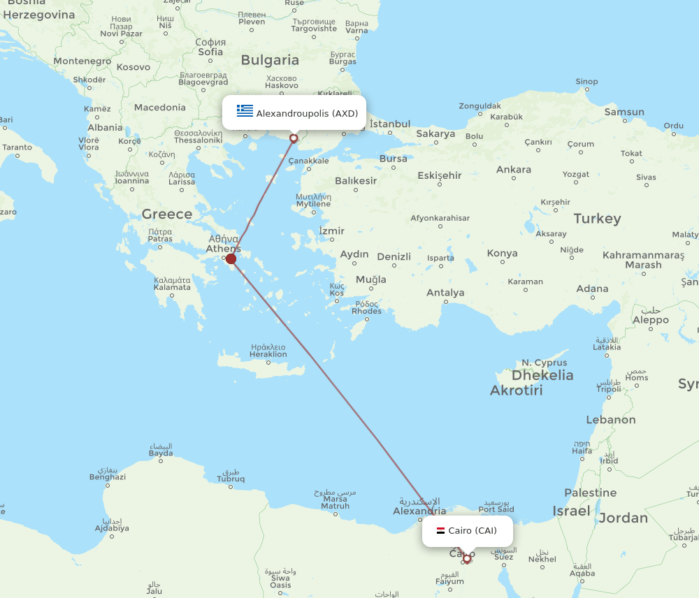 AXD-CAI flight routes