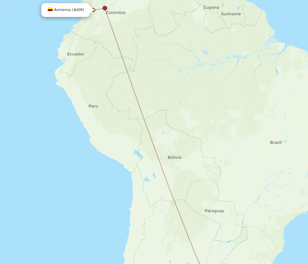 AXM-AEP flight routes
