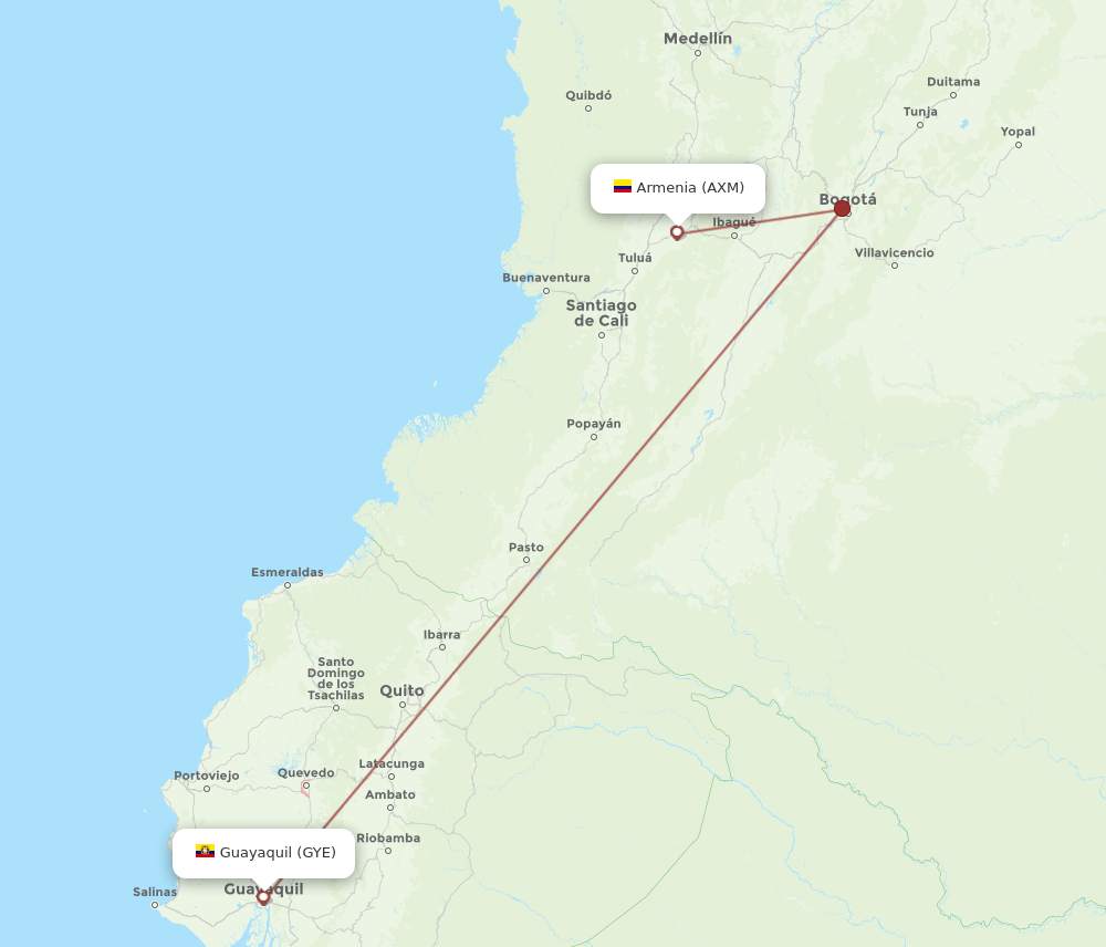 AXM-GYE flight routes