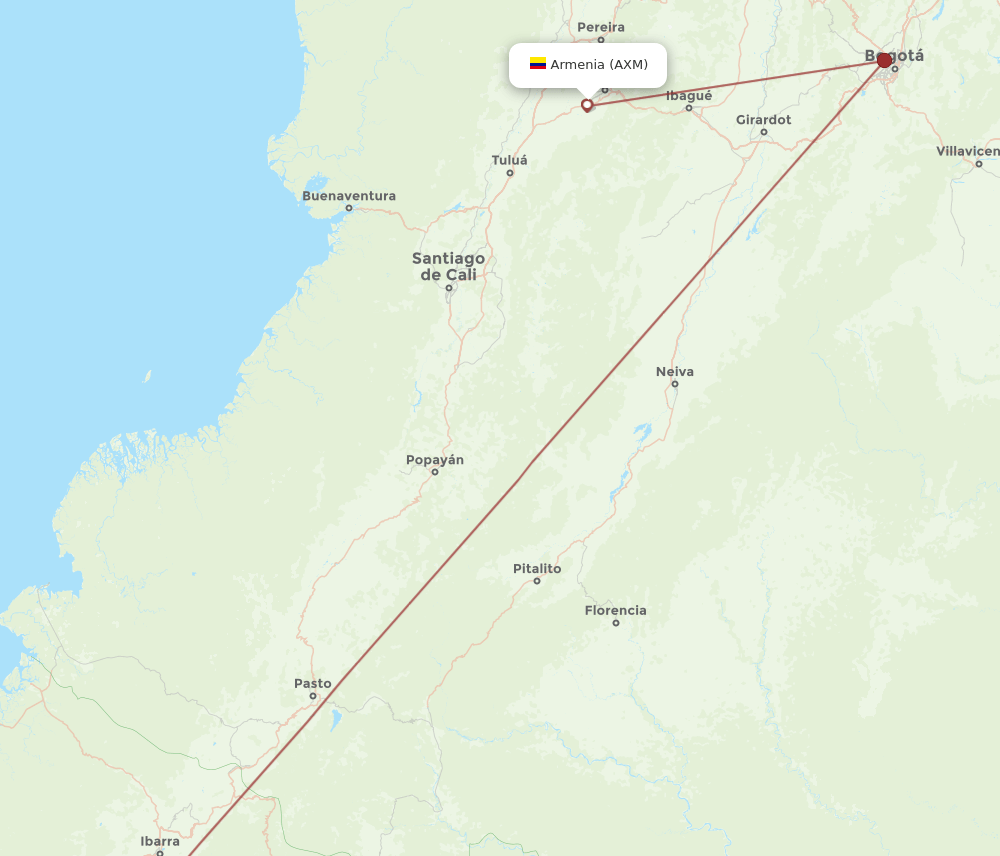 AXM-UIO flight routes