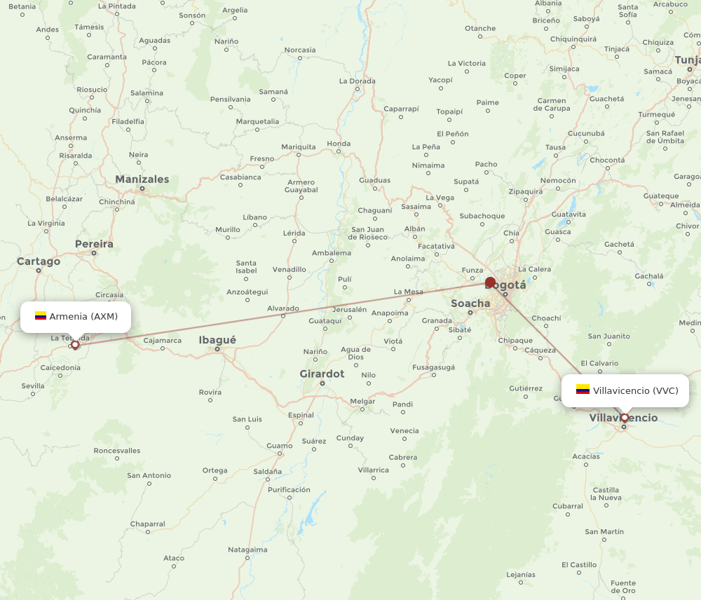 AXM-VVC flight routes