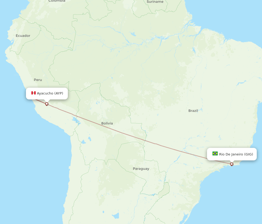 AYP-GIG flight routes