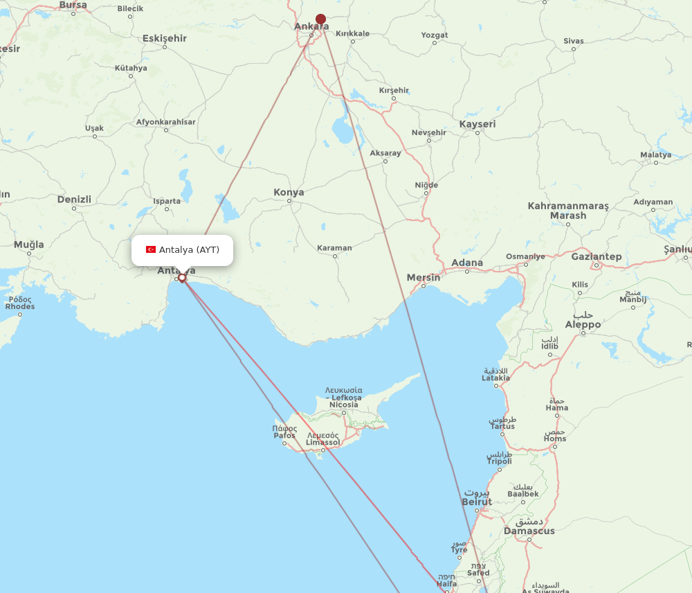 AYT-AMM flight routes
