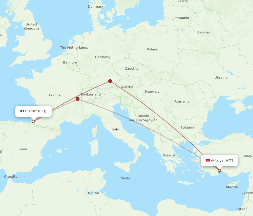 AYT-BIQ flight routes