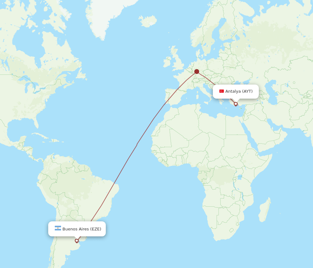 AYT-EZE flight routes