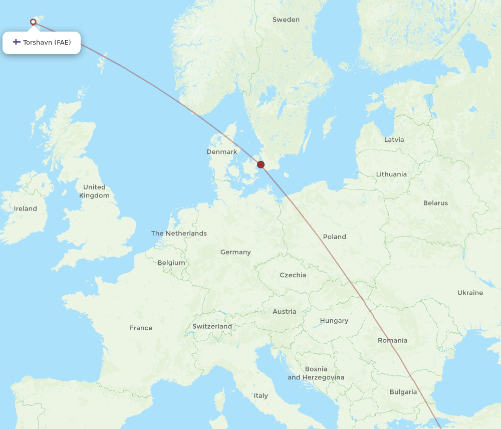 AYT-FAE flight routes