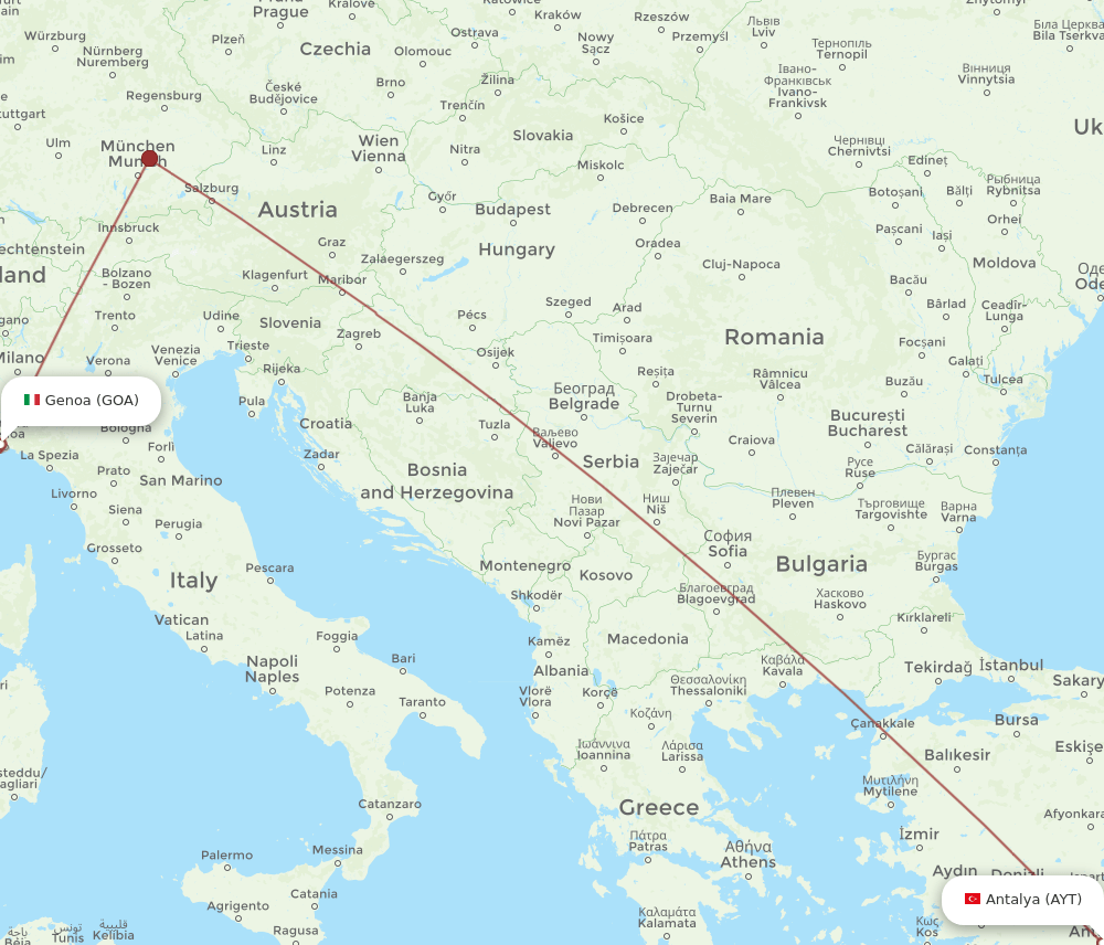 AYT-GOA flight routes