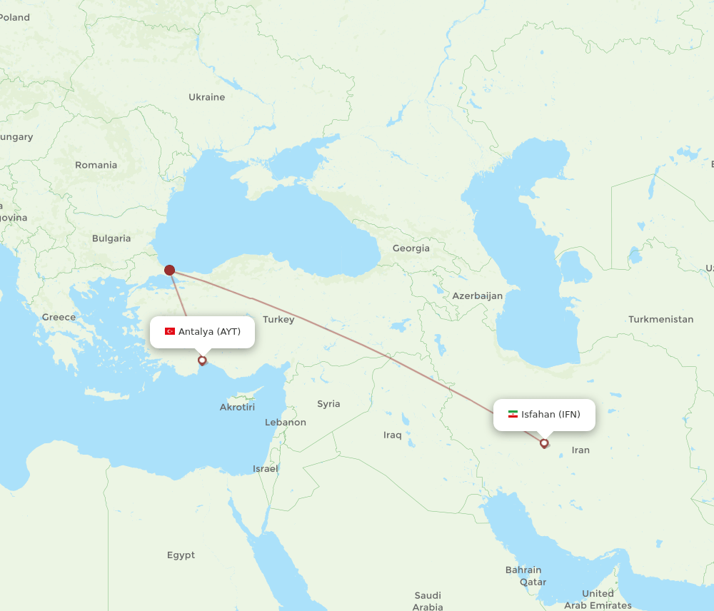 AYT-IFN flight routes
