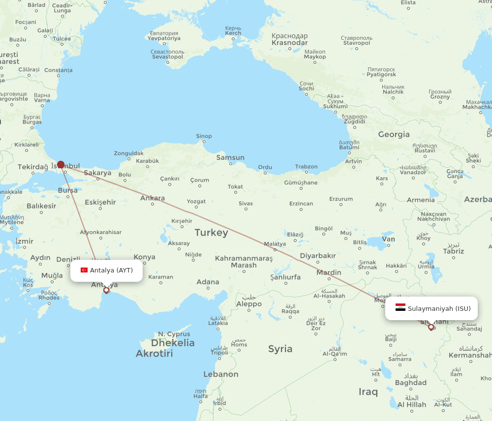 AYT-ISU flight routes
