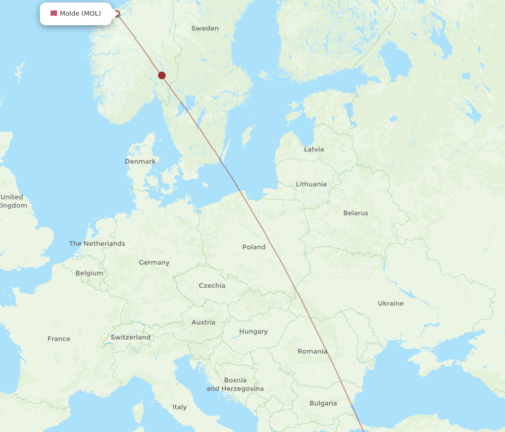 AYT-MOL flight routes