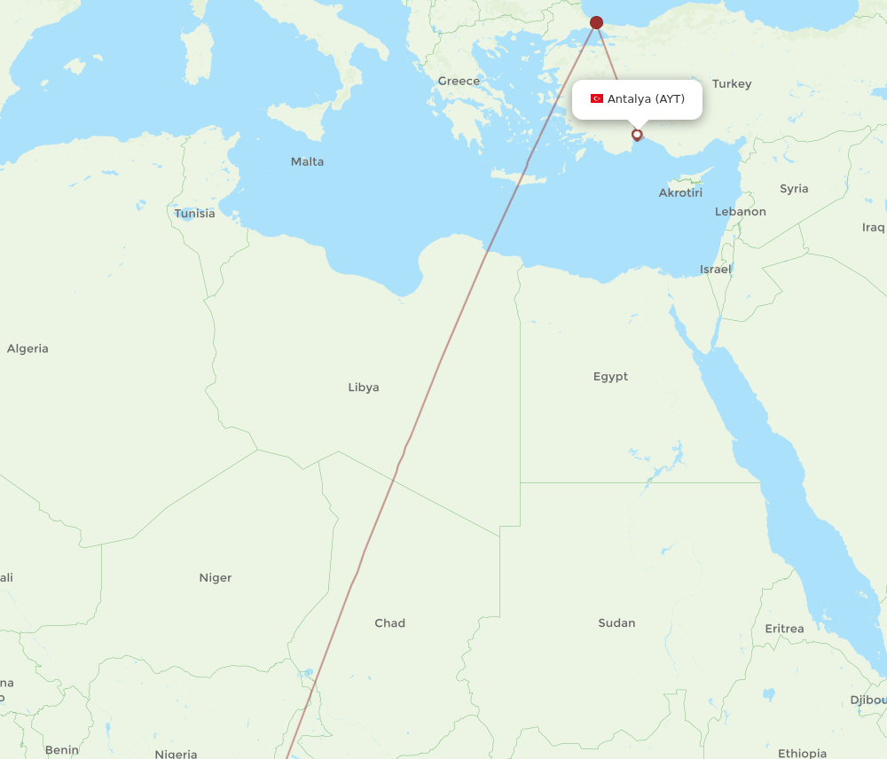 AYT-NSI flight routes