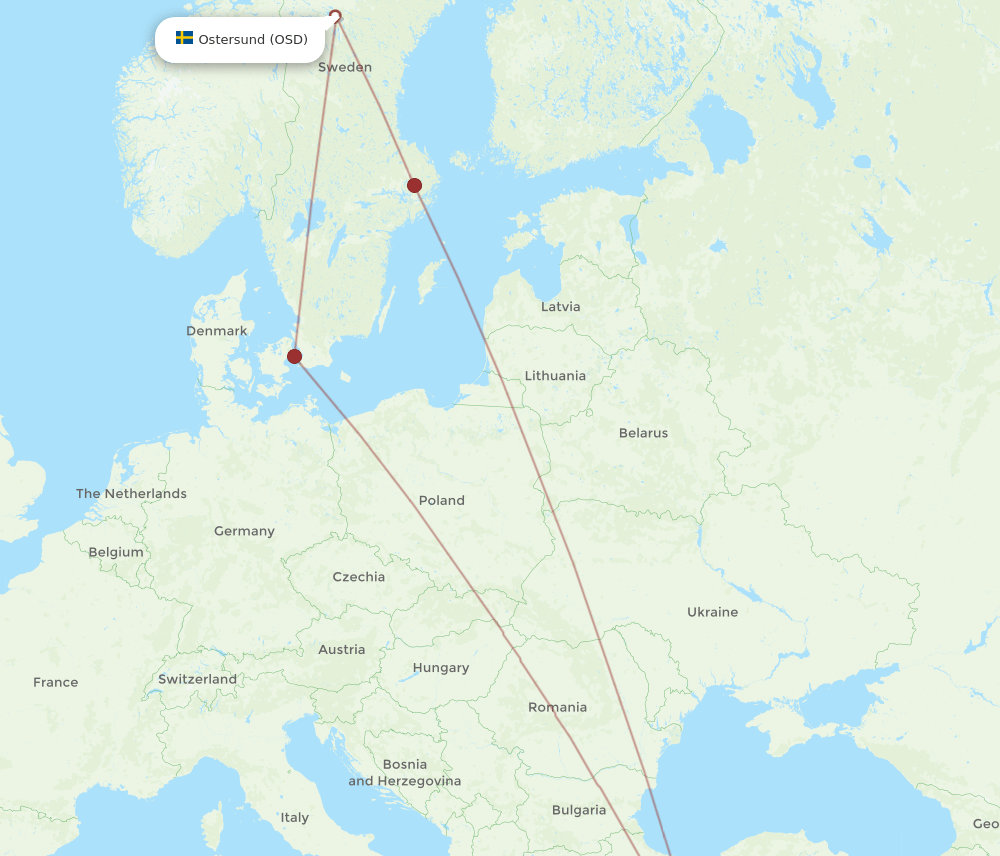 AYT-OSD flight routes