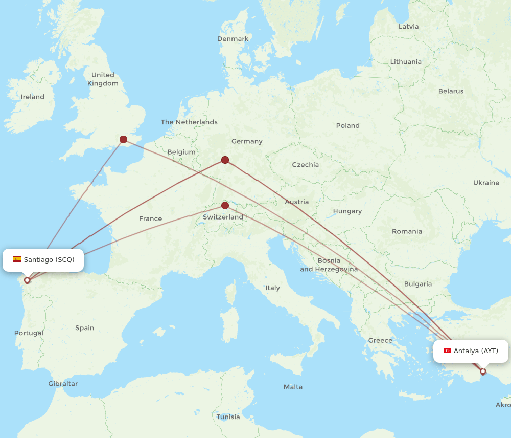AYT-SCQ flight routes