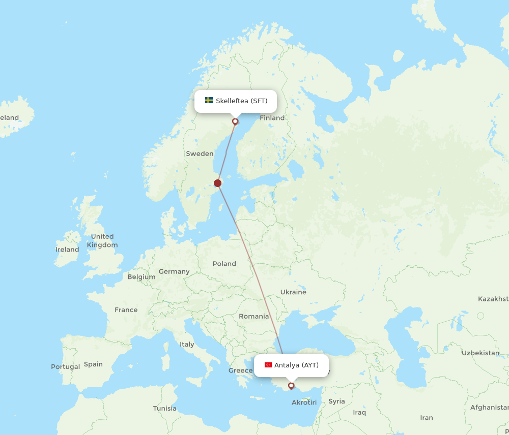 AYT-SFT flight routes