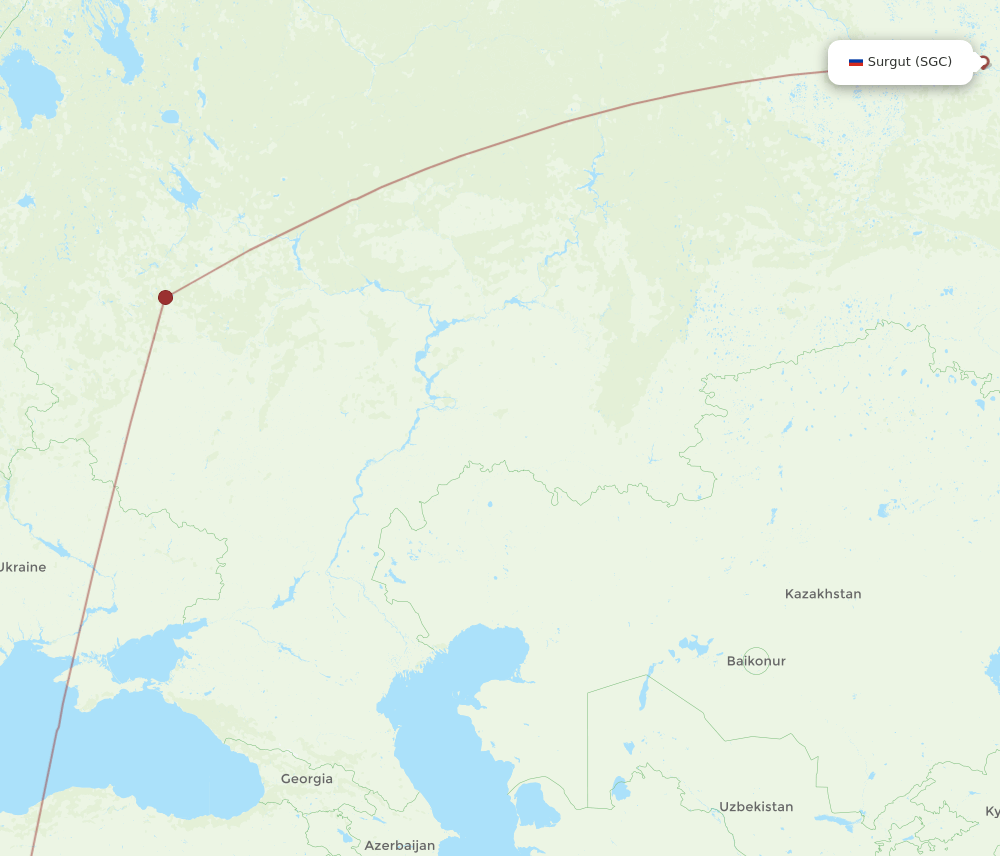 AYT-SGC flight routes