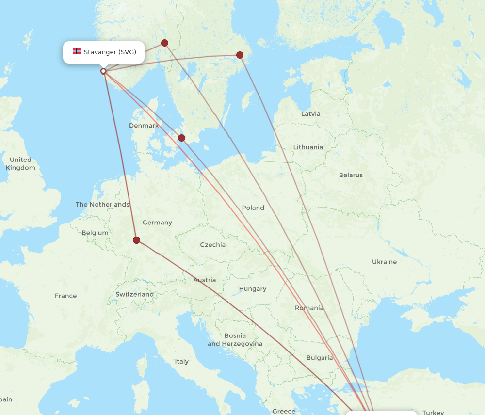 AYT-SVG flight routes
