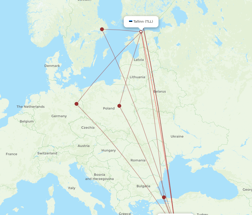 AYT-TLL flight routes