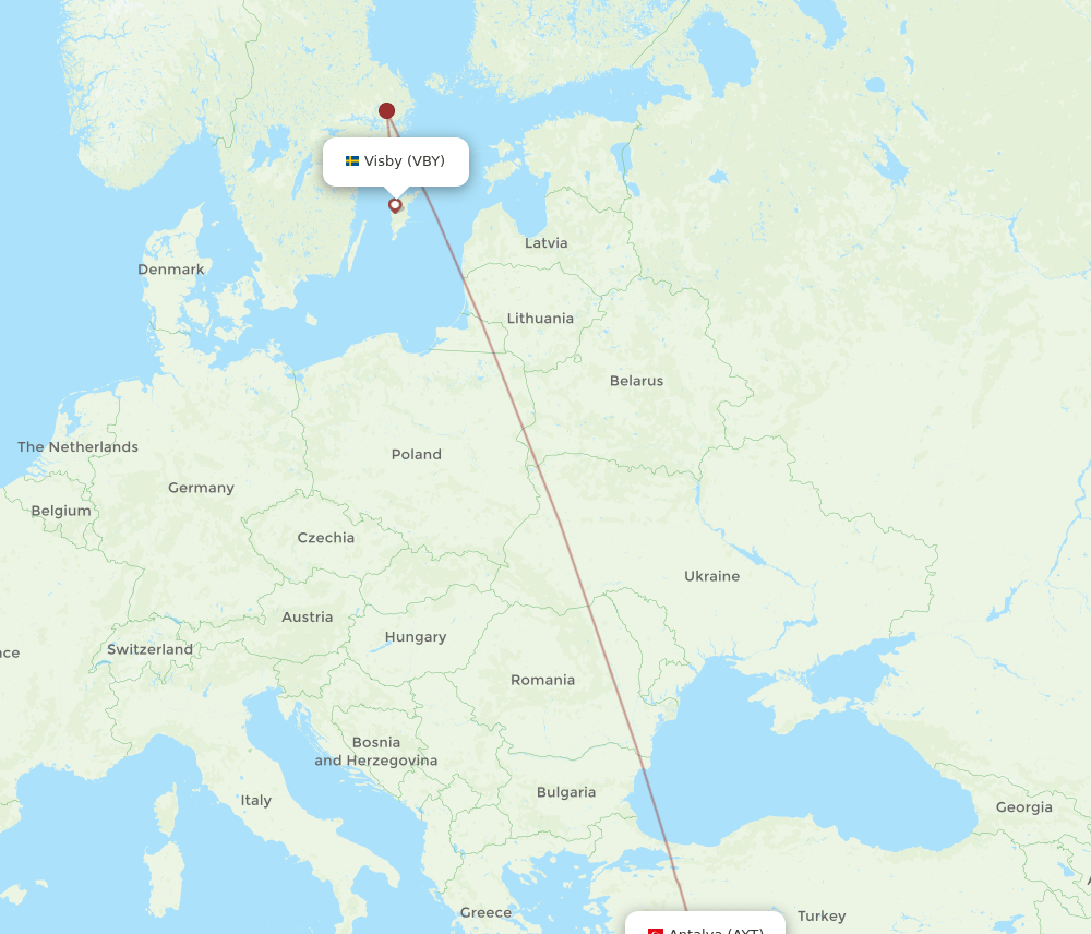 AYT-VBY flight routes