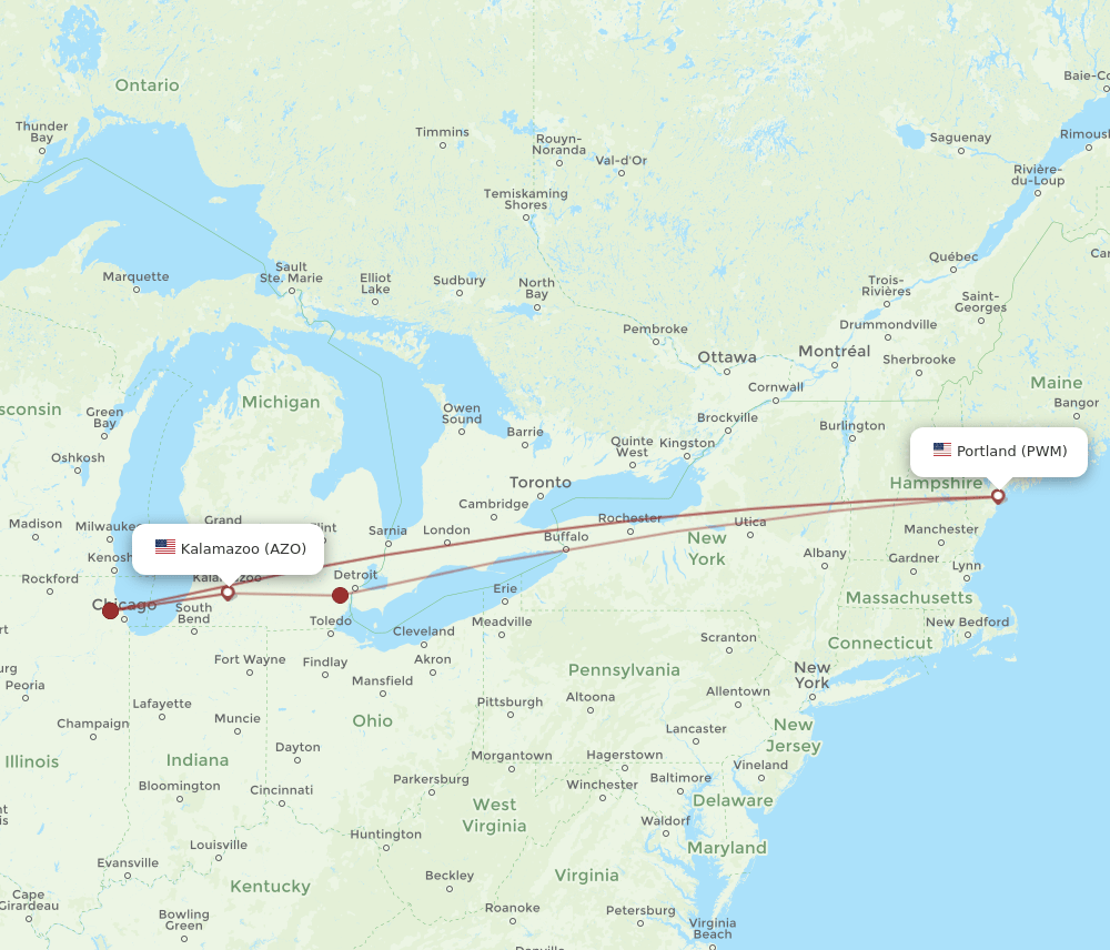 AZO-PWM flight routes