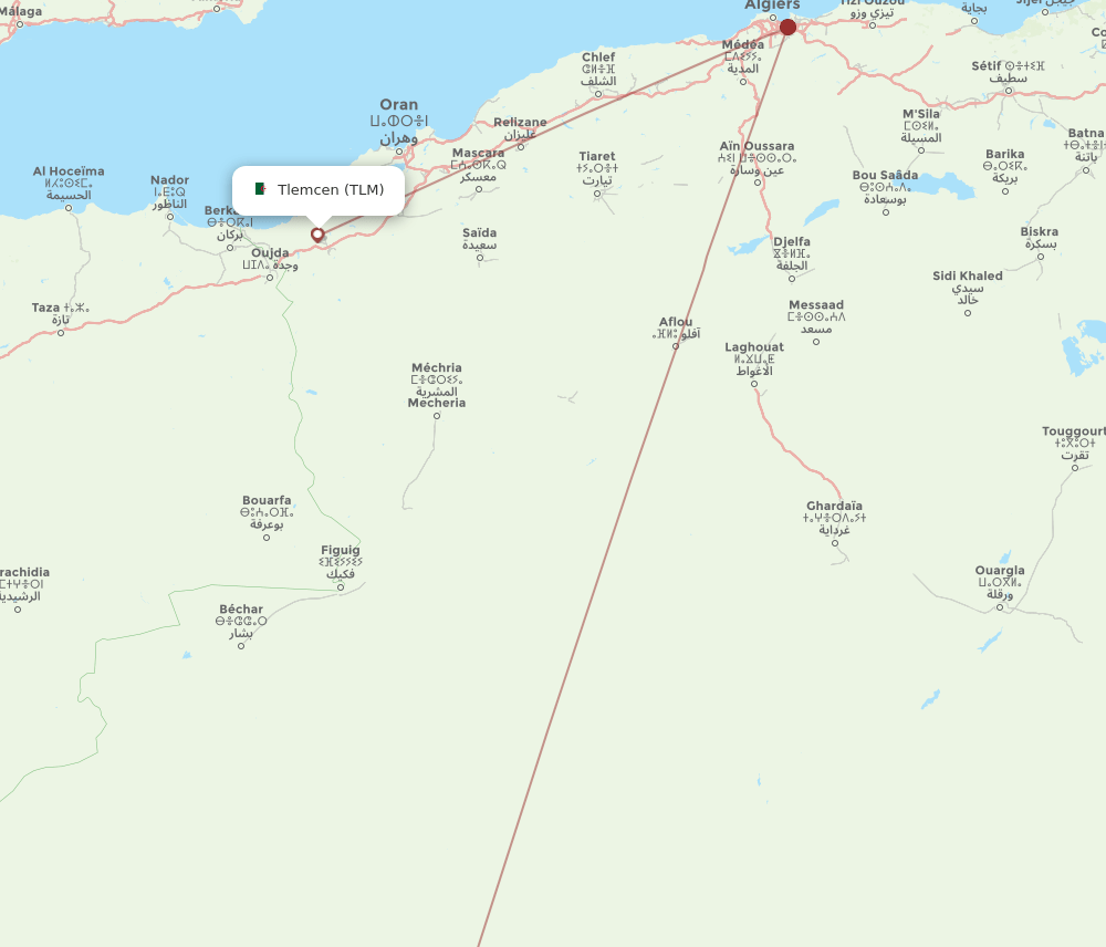 AZR-TLM flight routes