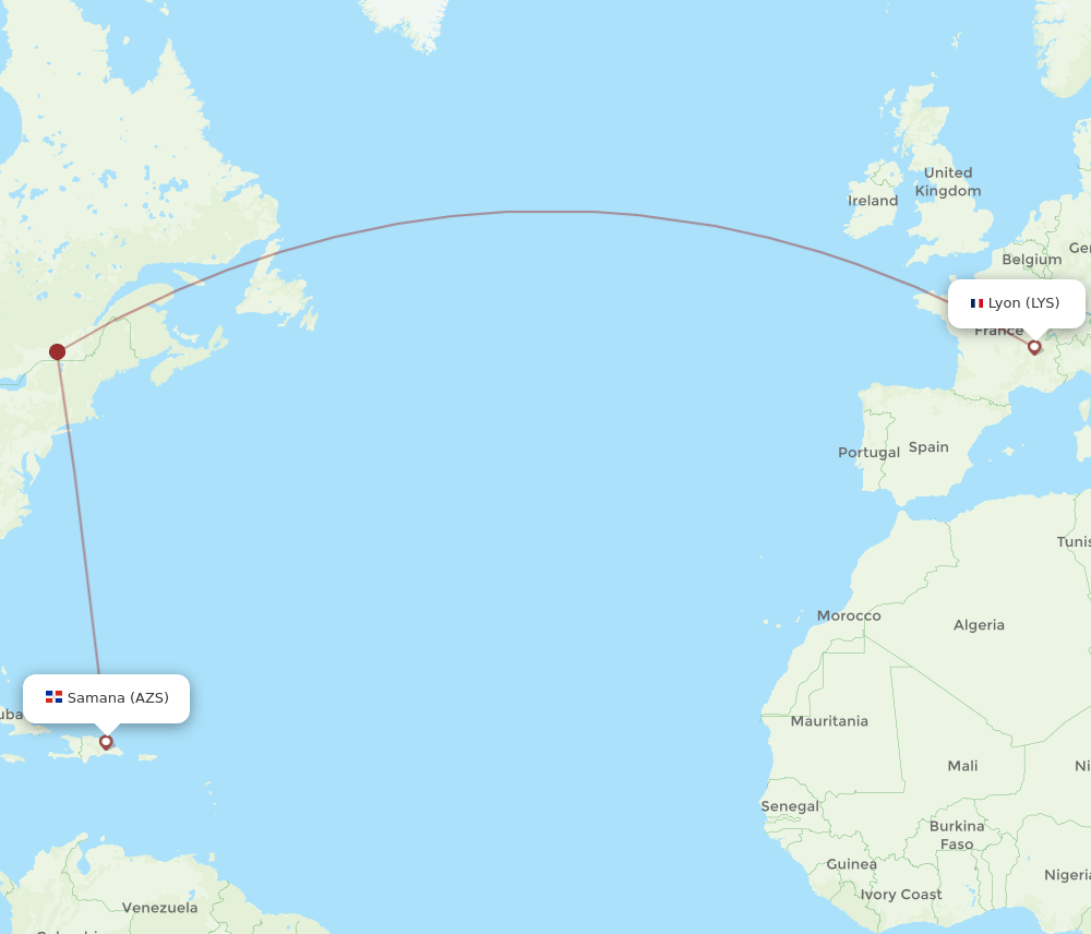 AZS-LYS flight routes