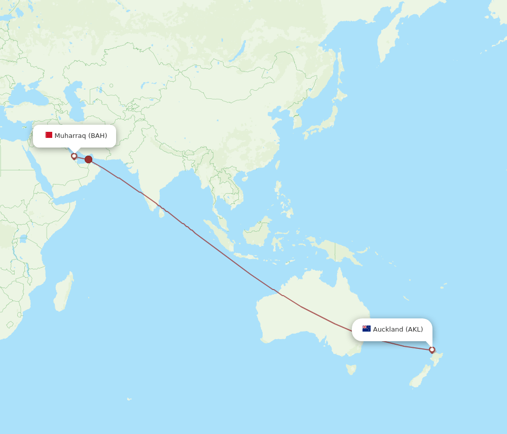 BAH-AKL flight routes