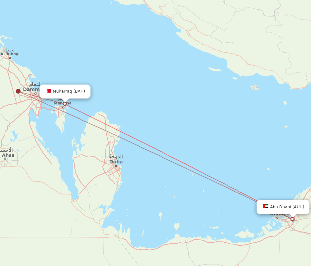 BAH-AUH flight routes