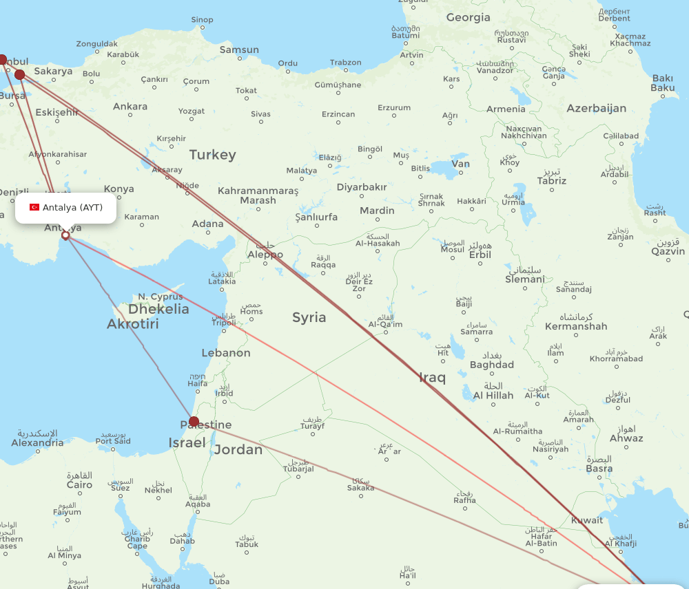 BAH-AYT flight routes