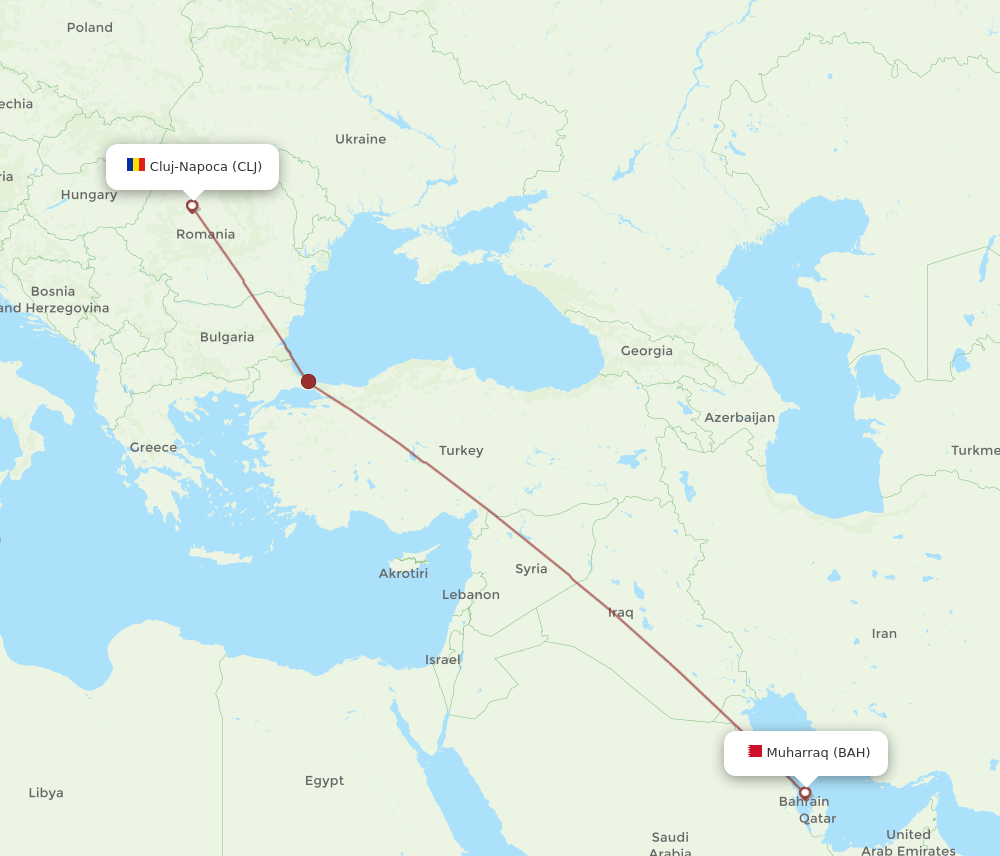 BAH-CLJ flight routes