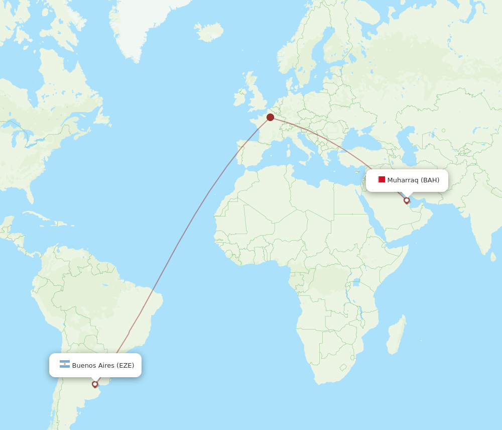 BAH-EZE flight routes
