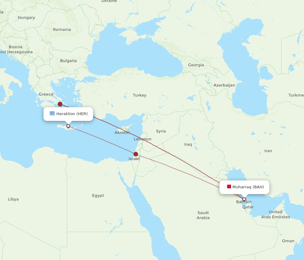 BAH-HER flight routes
