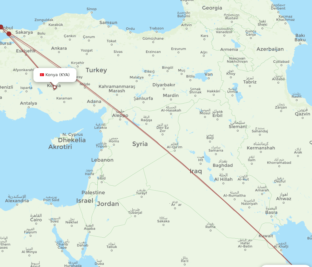 BAH-KYA flight routes