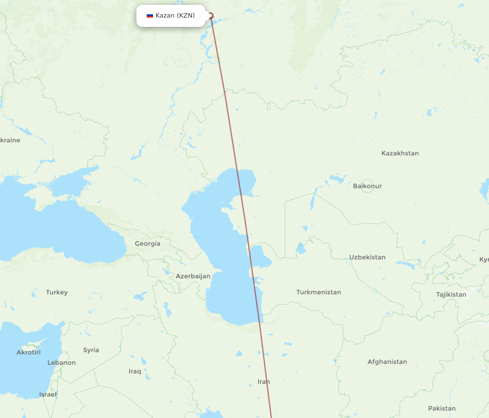 BAH-KZN flight routes