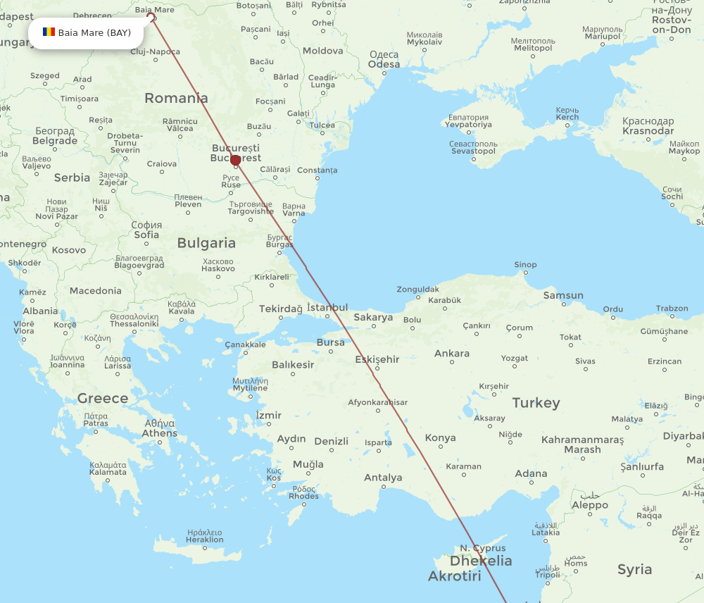 BAY-AMM flight routes