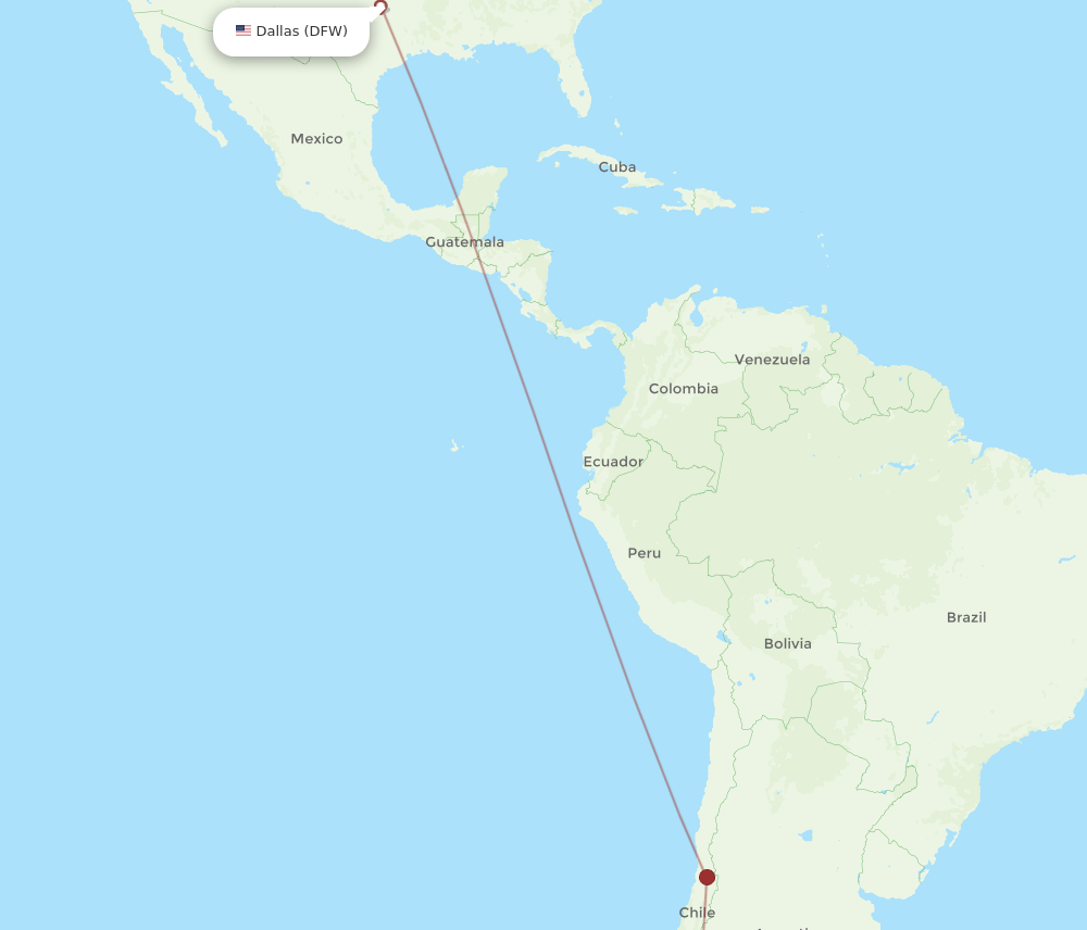 BBA-DFW flight routes