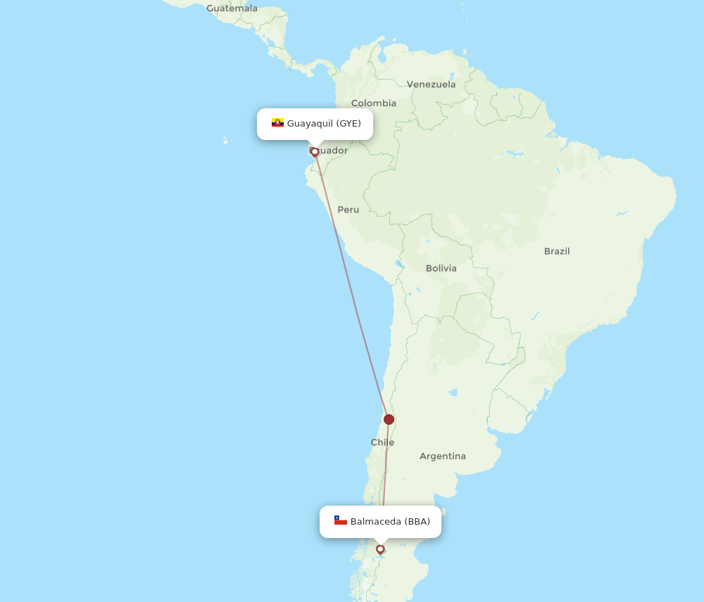 BBA-GYE flight routes