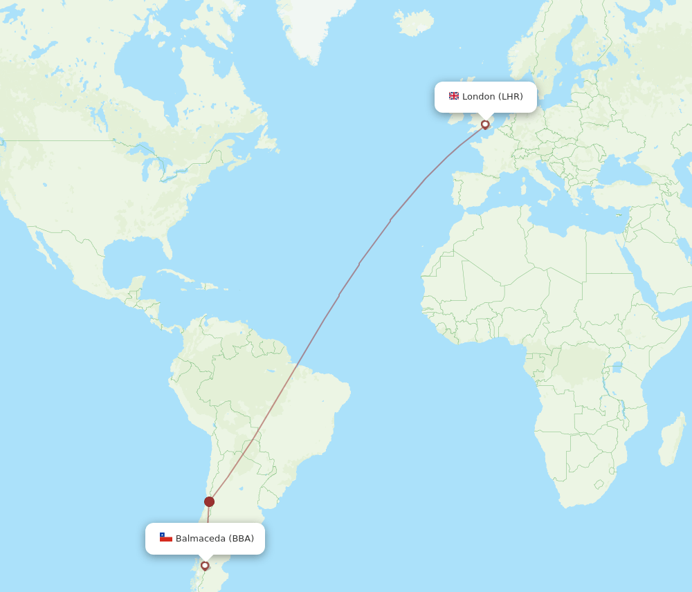 BBA-LHR flight routes