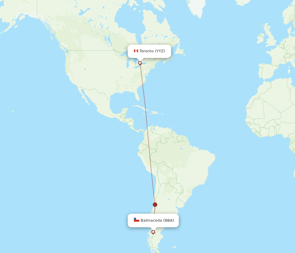 BBA-YYZ flight routes