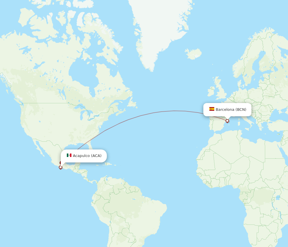 BCN-ACA flight routes