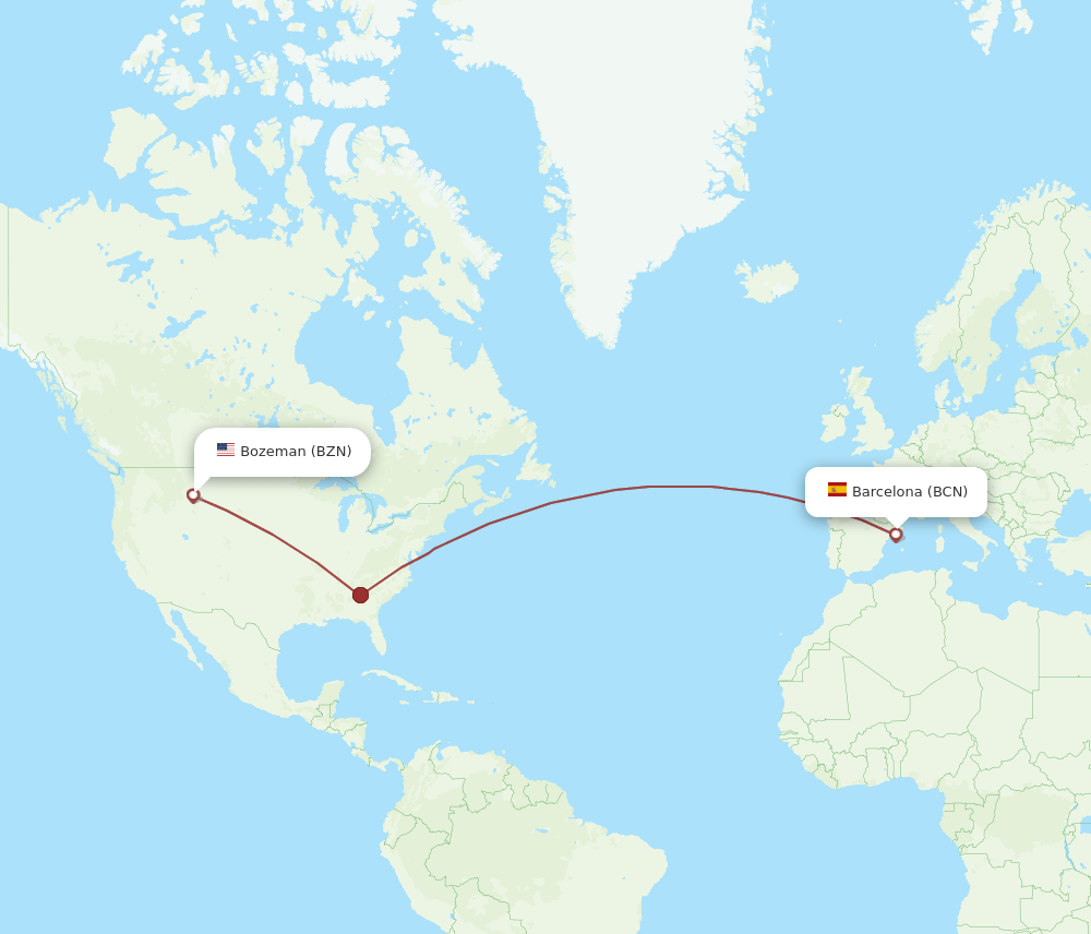 BCN-BZN flight routes