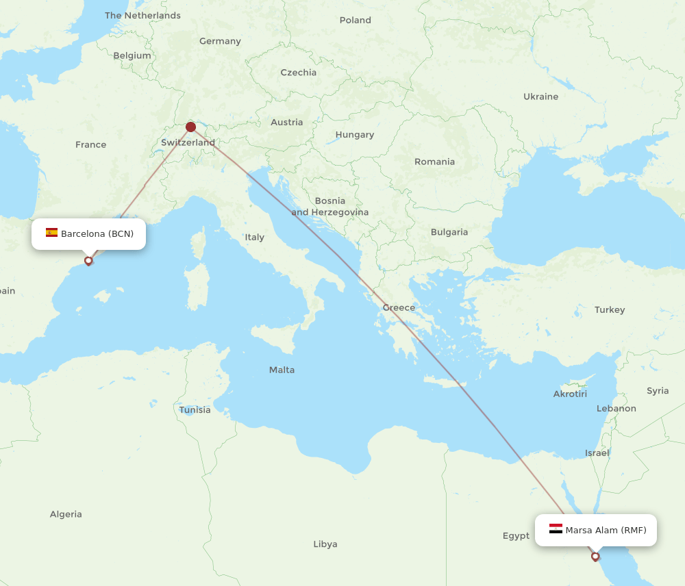 BCN-RMF flight routes
