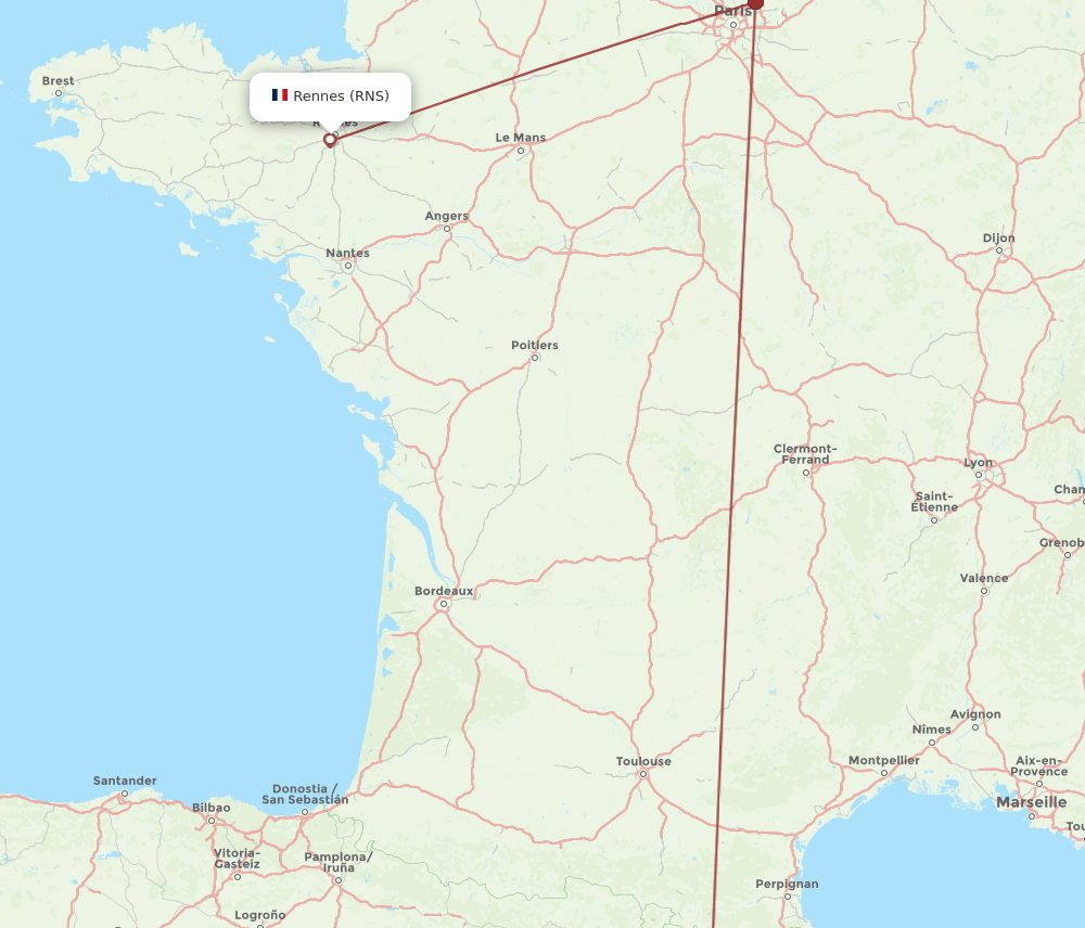 BCN-RNS flight routes